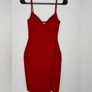 Leith Red Asymmetrical Dress